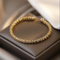 18k Twisted Irregular Cuff Bracelet