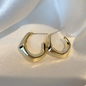 Minimalist Gold Hoop Earrings, 18k Gold Plated | Hypoallergenic (Square/ Round)