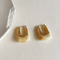 Square Chunky Acrylic Resin Earrings